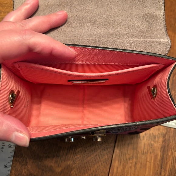 Furla Mini Metropolis Pink Peacocks Limited Edition Crossbody Handbag - Picture 6 of 7